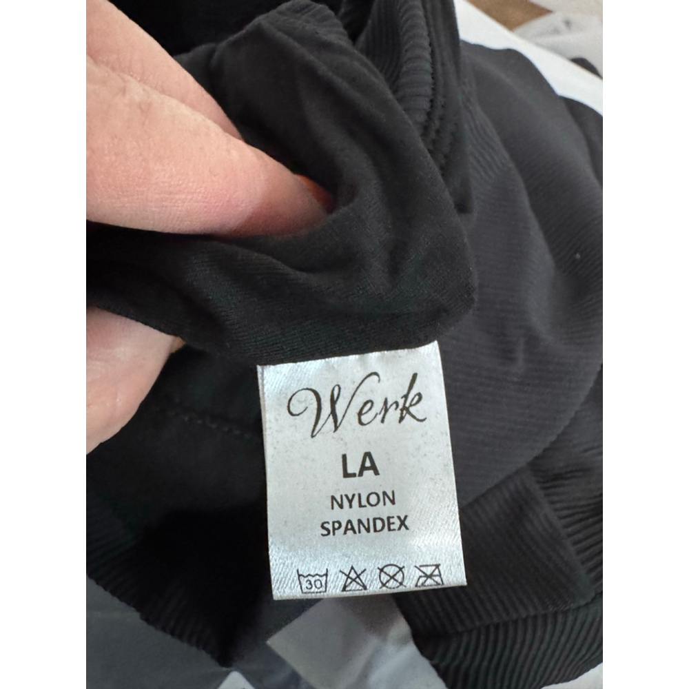 Women's Werk Black Ribbed Crop Top L - Picture 9 of 11